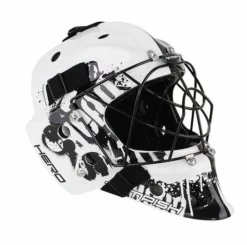 Shop-halona Floorball Helm IFF Zertifiziert Für Torwart, Torhüter Unihockey Senior White Torwartmaske