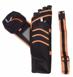 Shop-halona Seitenköcher 4 Tube Mit Gürtel, Köcher Black.bulls F. Bogensport, Gürtelköcher