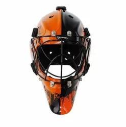 Shop-halona Floorball Helm IFF Zertifiziert Für Torwart, Torhüter Unihockey Senior Orange