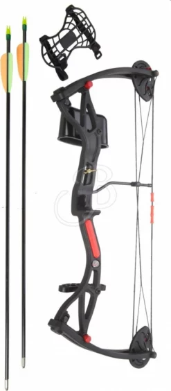 Shop-halona Compoundbogen SET Inkl. Zubehör, Firefox CB Buster 70 Cm RH Bis 30 Lbs