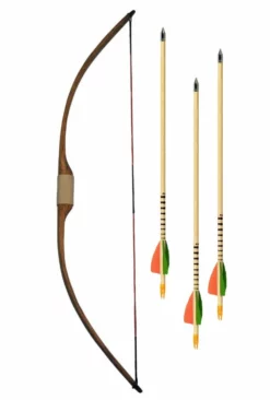 Shop-halona Langbogen Halona Bogenset Junior Sportbogen Inkl.3 Pfeile Dschunken-Holz