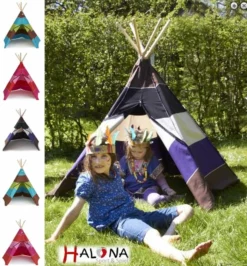 Shop-halona Torwartmaske Tipi, Indianerzelt Baumwolle, Spielzelt, Spielhaus F. Kinder