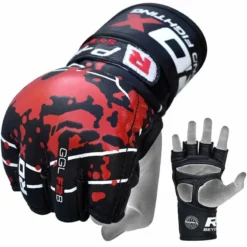 Shop-halona Outdoor - Fitness RDX Gym Grappling Blood Double Strap Handschuh Fitness