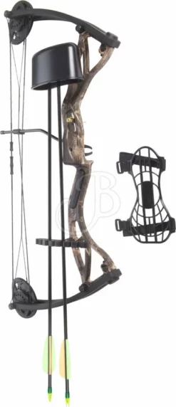 Shop-halona Compoundbogen SET Camo Inkl. Zubehör, Firefox CB Buster 70 Cm RH Bis 30 Lbs