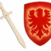 Shop-halona Schwert Und Schild Aus Holz Als SET, Holzschwert Rollenspiele