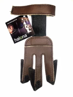 Shop-halona Schießhandschuh Halona Nubuk, Leder , Bogenhandschuß, Kuppenhandschuh Bogensport