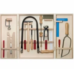 Shop-halona Laubsäge-Set Im Holzschrank Mit Holzbrettchen Und Stahlwerkzeugen