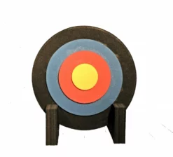 Shop-halona Bogensport Zielscheibe Mit Ständer 60x7 Cm Rund Bis Max. 45 Lbs Inkl. Auflage Zielscheiben