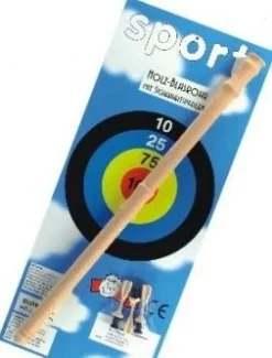 Shop-halona Blasrohr Aus Holz F. Kinder Mit 3 Bolzen U. Zielscheibe