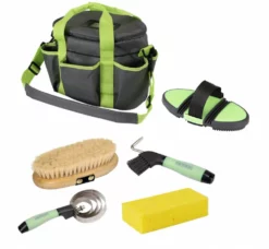 Shop-halona Kerbl Pferdeputzset 6tlg. Mit Hufkratzer, Putztasche, Striegel Uvm Reitsport