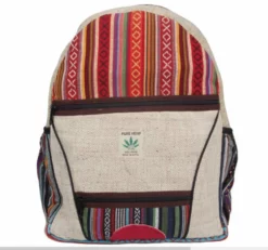 Shop-halona Rucksäcke Rucksack Aus Hanf, Cultbagz Nepal Hand Made, Bagpack Multi Stripes