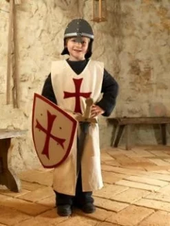 Shop-halona Rollenspiele Ritterumhang, Templerritter, Templerritter-Umhang F. Kl. Ritter, Baumwolle