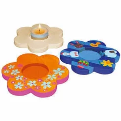 Shop-halona Teelichthalter Blume 3er Set, Zum Basteln Spiele