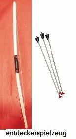 Shop-halona Pfeil Und Bogen Kinderbogen Extra Dickes Holz, 3 Pfeile, Flitzebogen 100cm