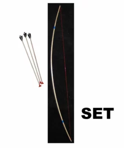 Shop-halona Pfeil Und Bogen Kinderbogen Extra Dickes Holz, 3 Pfeile, Flitzebogen 80cm