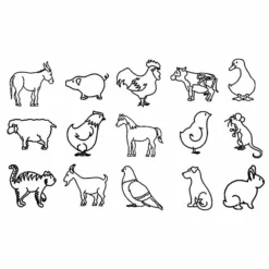 Shop-halona Stempel F. Kinder, Ministempel Tiere, Bauernhoftiere V. Eduplay Kinderwerkstatt