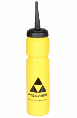 Shop-halona Eishockey Trinkflasche Fischer 900ml Mit Trinkhalm Schwarz/gelb/silber