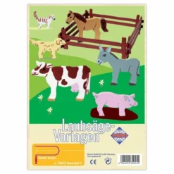 Shop-halona 4x Laubsäge Vorlage Schablone Bauernhof Pebaro Vorlagen Kinderwerkstatt