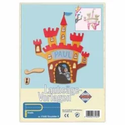 Shop-halona 2 Laubsäge-Vorlagen, Türschild Burg Kinderwerkstatt