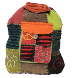 Shop-halona Natur & Trend Hippie Rucksack Stone Washed, Cultbagz Flower 07