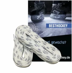 Shop-halona Schnürsenkel Hockey Gewachst Weiß/blau 84-130" HTX3 F. Schlittschuhe