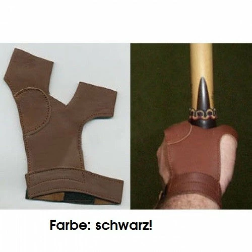 Shop-halona Bogenhandschuh Traditionell Leder F. RH Schützen Black.bulls Schwarz 5 Shop-halona Bogenhandschuh Traditionell Leder F. RH Schützen Black.bulls Schwarz