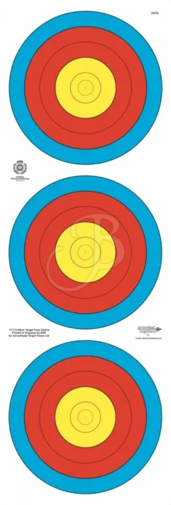 Shop-halona 10x F.I.T.A. Scheibenauflage, Zielscheibe, Papierauflage FITA 3 SPOT Bignami Zielscheiben