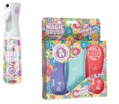 Shop-halona MagicBrush Pfegeset Mit Pflegespray Und 3x Bürste F. Pferde Reitsport