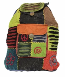 Shop-halona Hippie Rucksack Stone Washed, Cultbagz Flower 06 Natur & Trend