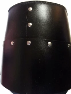 Shop-halona Rollenspiele Ritterhelm Aus Leder, Ritterrüstung; Helm Larp, Templer-Helm