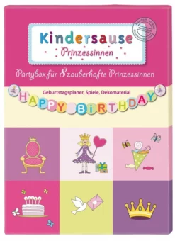Shop-halona Spiele Kindergeburstag SET, Geburtstag Partybox Prinzessin